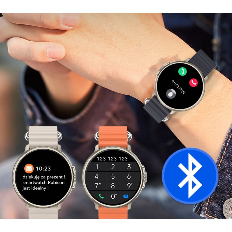 5. RUBICON RNCF15 Damen-Smartwatch Titan/Hellbraun SMARUB260