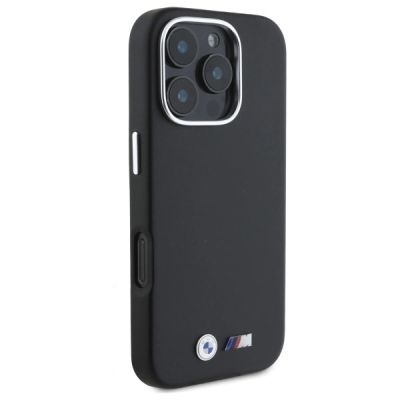 4. BMW M Smooth Full Wrapped Metal MagSafe Hülle für iPhone 16 Pro Max – Schwarz