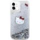 3. Hello Kitty Liquid Glitter Charms Kitty Head Hülle für iPhone 11 / Xr – Silber