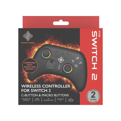 5. Deltaco Controller 2 C Taste RGB Wireless schwarzer Schalter