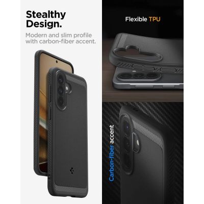 17. Spigen Rugged Armor Schutzhülle für Samsung Galaxy A57 5G – Schwarz
