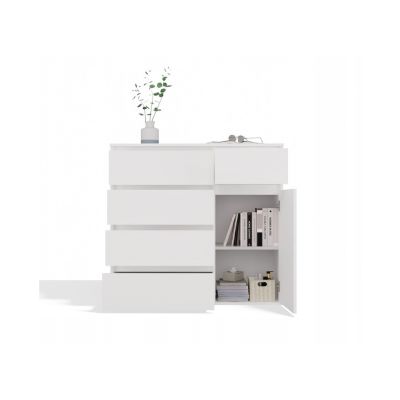 10. MALWA 1D5S Kommode weiß