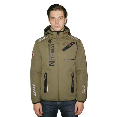 8. Geographical Norway Royaute DB 068 M WY1997H/GN-Kaki / Black Softshelljacke