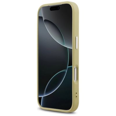 5. Guess Glitzer-Dreieck-Logo MagSafe Hülle für iPhone 17 Pro - Gold