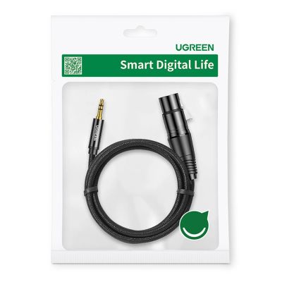 5. Ugreen Audiokabel 3,5 mm Miniklinke (männlich) – XLR (weiblich) 1 m schwarz (AV182)
