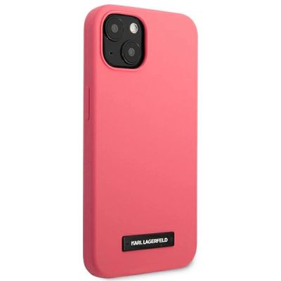 4. Karl Lagerfeld Silicone Plaque Case für iPhone 13 mini - Fuchsia