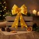 12. Dekorative Schleife 60 cm Gold 25 LED