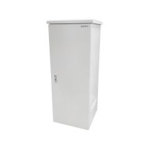 IP55-Schutzart, Standgerät für den Außenbereich, 19 Zoll, 42 HE, 600 x 600 mm, 4 Tragbalken, 4 Kabelverschraubungen, grau, ALANTEC