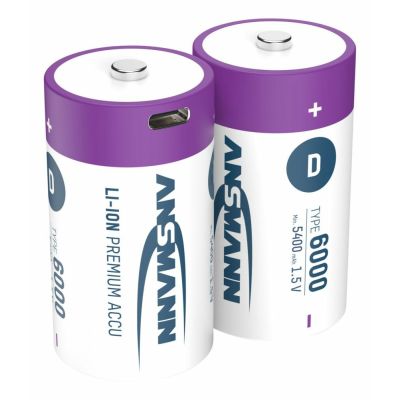 17. Ansmann 1314-0005 Haushaltsbatterie Wiederaufladbarer Akku D Lithium-Ionen (Li-Ion)