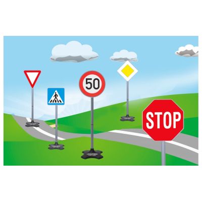 2. Jamara 460257 Schaukelspielzeug-Zubehörset mit Verkehrsschildern