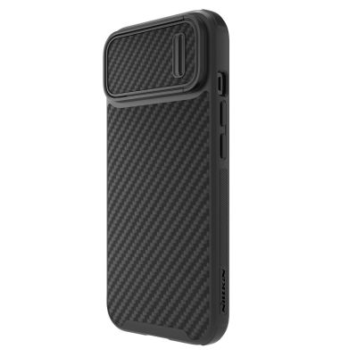4. Nillkin Synthetic Fiber S Case iPhone 14 Hülle mit Kameraabdeckung, schwarz