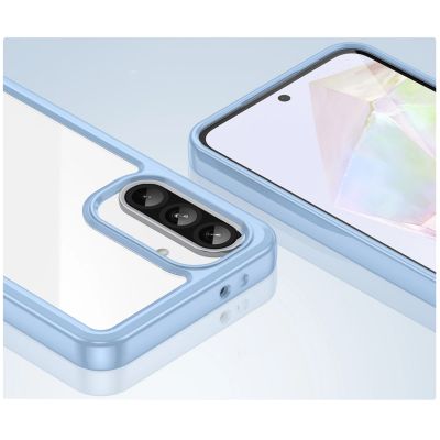 5. Outer Space Hülle für Samsung Galaxy A26 Cover mit Flexiblem Rahmen - Blau