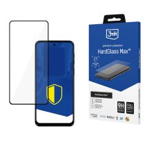 Verstärktes, gehärtetes Vollbildschirm-Glas 3MK HardGlass Max Schwarz für Motorola Moto G14