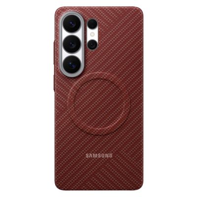Samsung Carbon Magnet Case für Samsung Galaxy S26 Ultra, MagSafe-kompatibel – Rot