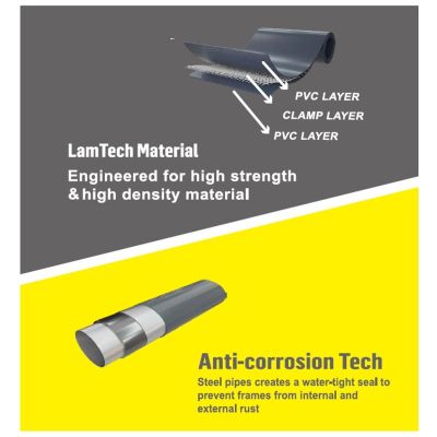 7. Ovaler Rahmenpool 366 x 76 cm, extrem robust, 12016V63