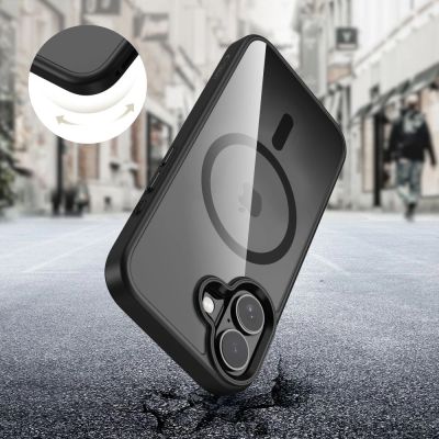 4. Tech-Protect MagMat MagSafe Case für iPhone 17 - Transparent Schwarz