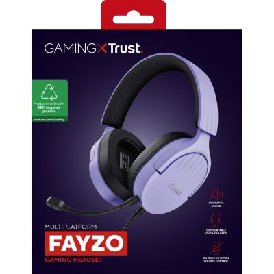 8. Headset TRUST GXT489P FAYZO PURPLE