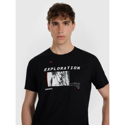 5. Herren-T-Shirt mit Aufdruck, regulär, Größe 4F 4FWAW25TTSHM3130-20S