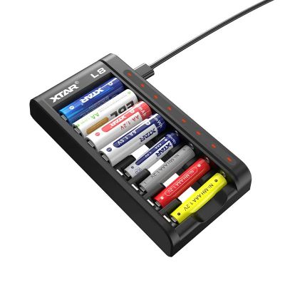 8. XTAR LADEGERÄT FÜR AKKUS R03 / AAA UND R6 / AA LI-ION 1,5 V / NIMH L8