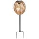 PROGARDEN BRAUNE RATTAN-SOLARKUGELLAMPE