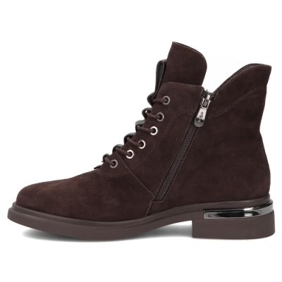 3. Braune Damen-Ankle-Boots aus Leder, Modell Filippo DBT8196