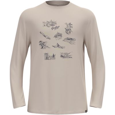 Herren-Langarmshirt ODLO Merino 200 Tourist T-Shirt Crew Neck l/s, grau