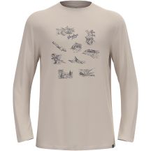 Herren-Langarmshirt ODLO Merino 200 Tourist T-Shirt Crew Neck l/s, grau