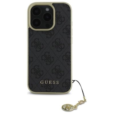 3. Guess 4G Charms Collection Hülle für iPhone 16 Pro Max – Schwarz