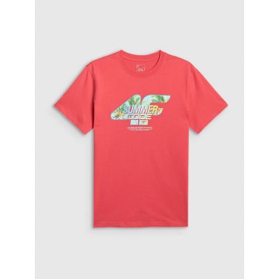 5. Herren-T-Shirt mit Aufdruck, regulär, Größe 4F 4FRSS26TTSHM4305-63S