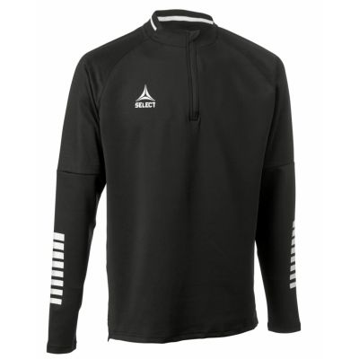 SELECT Monaco v 24 – Schwarzes Fußball-Trainings-Sweatshirt mit 1/2-Reißverschluss