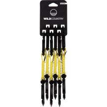 Wild Country 40-0000002003-0975-2 Kletterkarabiner mit Verriegelungsverschluss Schwarz, Gelb 6 Stück.
