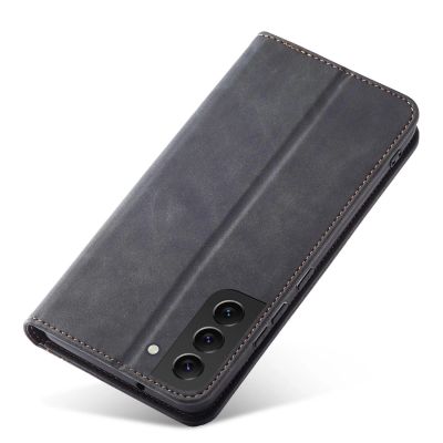 3. Magnet Fancy Case Cover für Samsung Galaxy S22 + (S22 Plus) Tasche Brieftasche Kartenhalter Schwarz