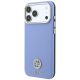 2. Guess MagSafe Hülle mit genarbtem, rundem Strass-Logo für iPhone 18 Pro Max / 17 Pro Max – Blau