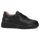 2. Schwarze Damen-Keilschuhe aus Leder, Filippo DP8326