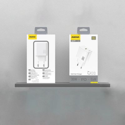 3. Dudao A27P 30W PD GaN USB-C Wandladegerät - Weiß
