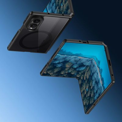 10. Dux Ducis Aimo Mag Hülle für Samsung Galaxy Z Fold 8 Wide - Schwarz