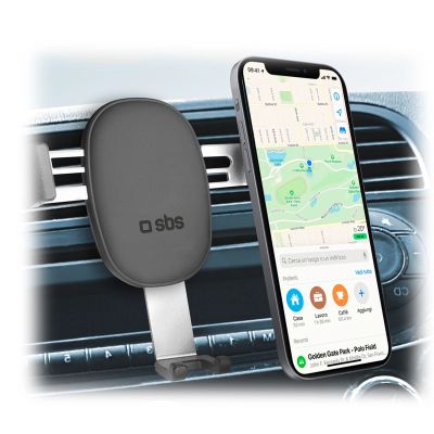 6. SBS TESUPPCLIPGRAVK Smartphone-Halterung für Lüftungsschlitze, Schwerkraft – Schwarz