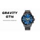 7. GRAVITY GT16-2 Schwarze Herren-Smartwatch mit schwarzem Armband