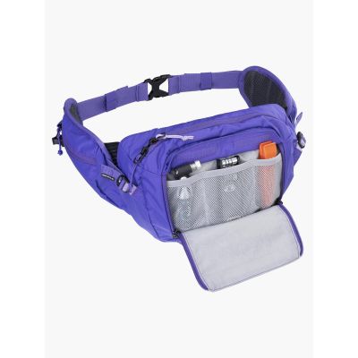 4. EVOC Hüfttasche 3 + Trinkblase 1,5 violett