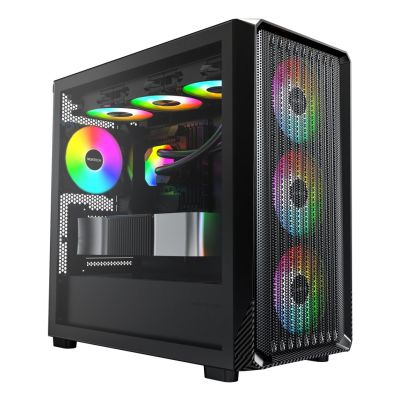 2. Montech X5M (B) Micro Tower Computer-Sicherheits- und Halterungs-Set, Schwarz
