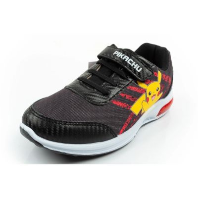3. Leomil Kinder-Sportschuhe Pokémon-Sneaker, leicht, mit Klettverschluss und LED-Beleuchtung, schwarz