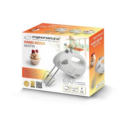 3. ESPERANZA Handmixer Muffin Grau 150W EKM007WE