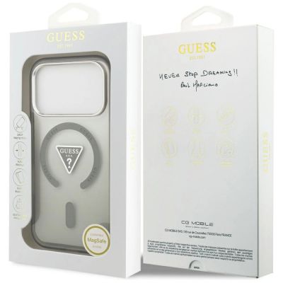 8. Guess IML Gradient Triangle Logo MagSafe Hülle für iPhone 17 Pro Max - Grün