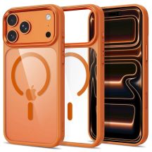 Tech-Protect Magmat Magsafe CC Hülle für iPhone 17 Pro / 18 Pro - orange-transparent
