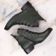 8. Jezzi W JEZ412B isolierte flache Stiefeletten, grün