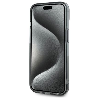 5. Karl Lagerfeld KLHMP15SHLSKCK iPhone 15 6,1" schwarz/schwarzes Hardcase IML Metal Karl&Choupette Head MagSafe