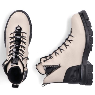 12. Gefütterte beige Damen-Arbeitsstiefel Rieker Z9152-60