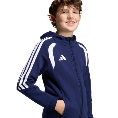 6. adidas Tiro 26 League Sweatshirt mit durchgehendem Reißverschluss für Kinder, Marineblau KF3322