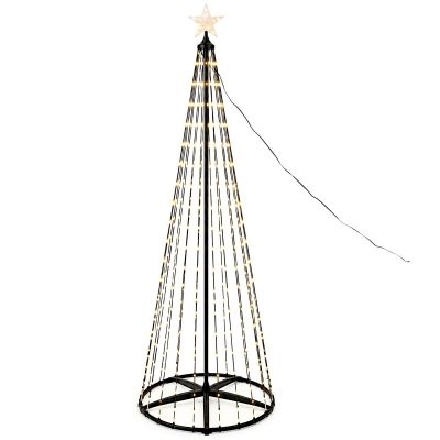 2. Dekorativer Weihnachtsbaum, 550 LEDs, superwarmweiß, 300 cm, schwarz