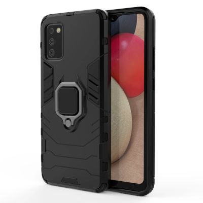 9. Ring Armor Tough Hybrid Case Cover + Magnethalterung für Samsung Galaxy A03s (166,5) schwarz